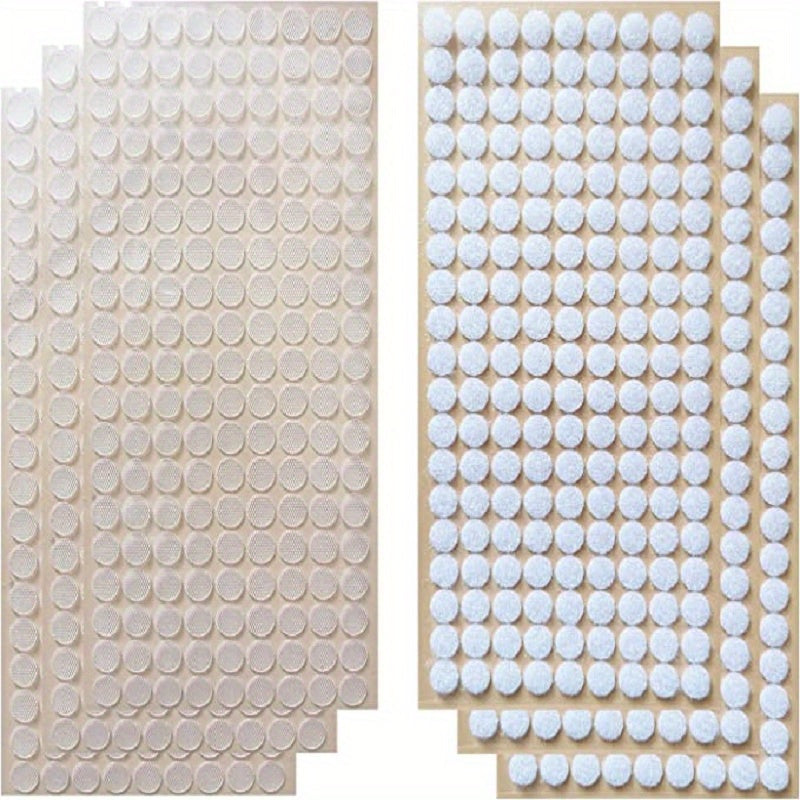 1000pcs 500pairs 20mm Clear Sticky Back Hook And Loop Tapes