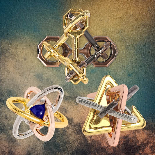 3pcs Metal Mastermind Puzzle Set High Difficulty Intelligence Challenge Toy