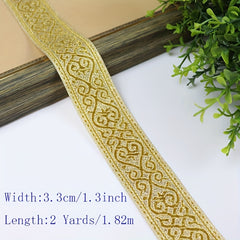 2 Yards 3 Woven Jacquard Ribbon Heart Lace Trim For Garment Curtain Sewing