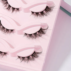 Soft Fluffy Cat Eye False Eyelashes 3D Curling Lashes Natural Look