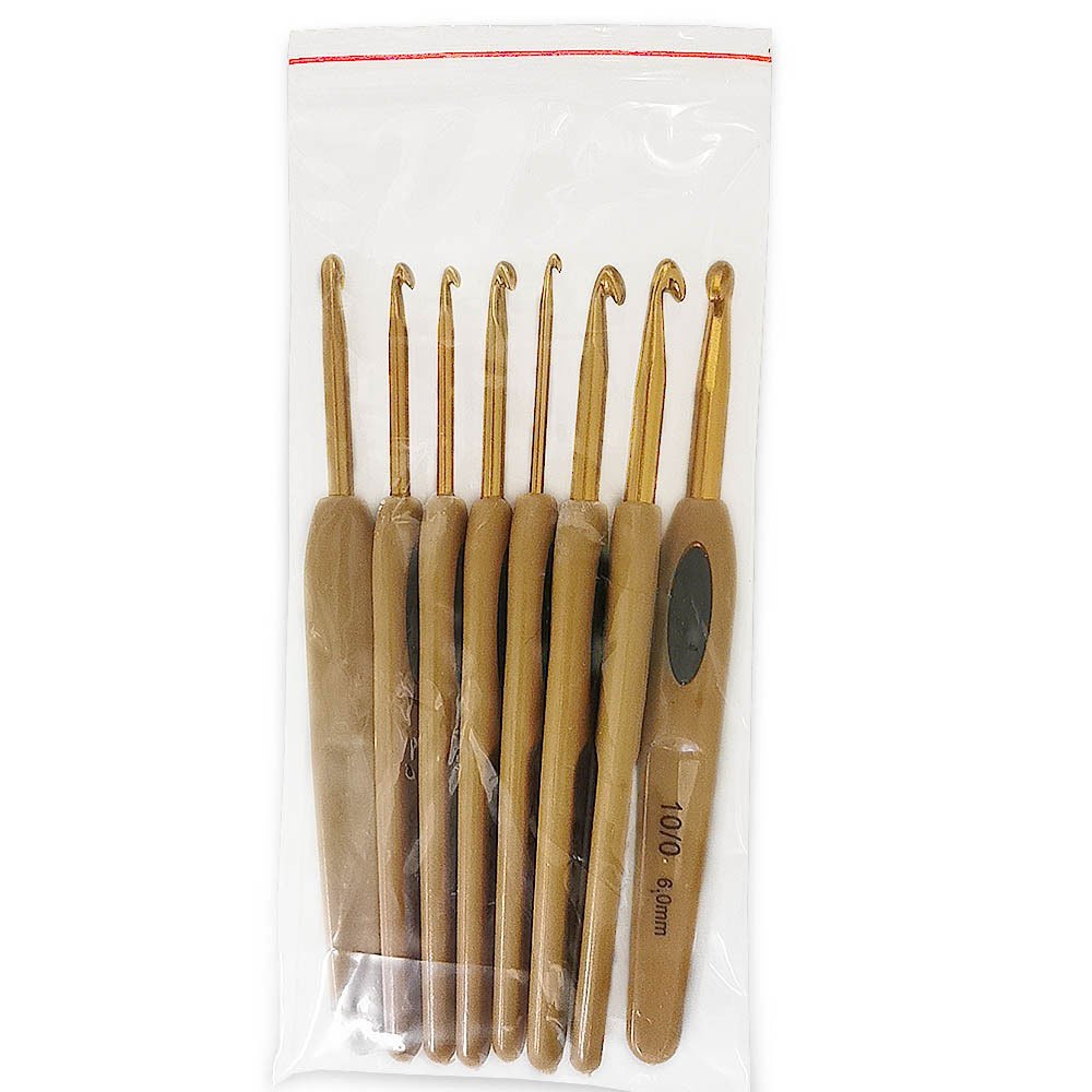 8pcs Knitting Tool Plastic Handle Sweater Needle Crochet Set