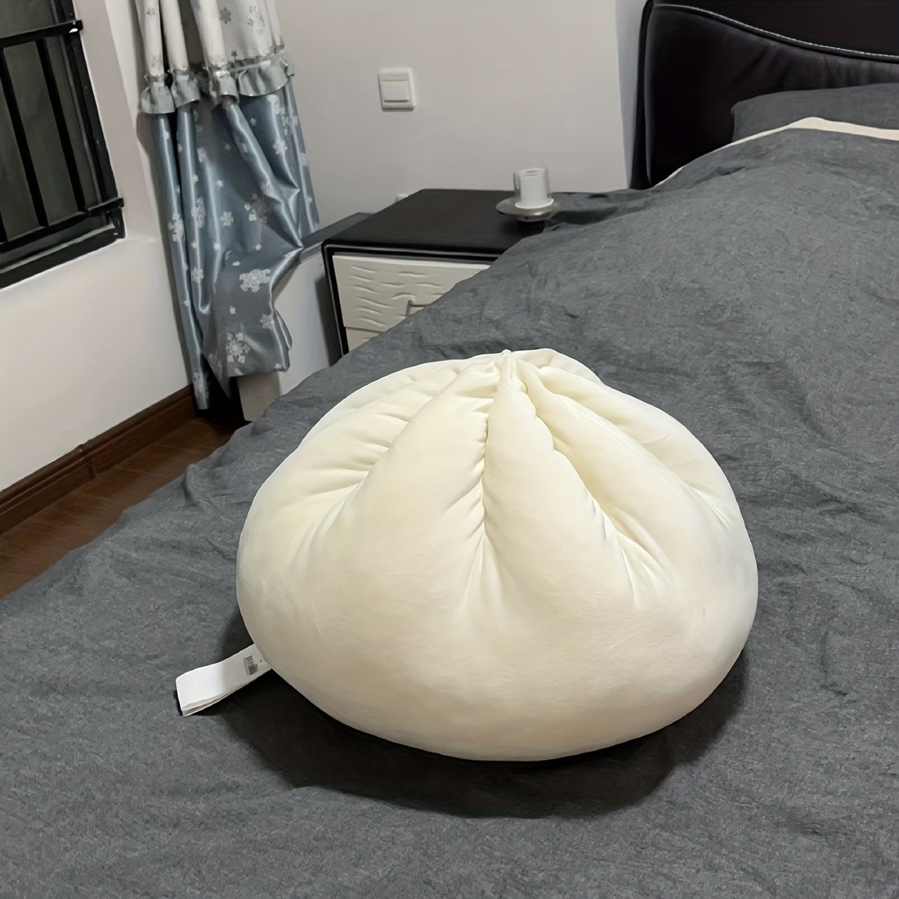 Bun Throw Pillow Decompression Plush Toy for Bedroom Sofa Decor