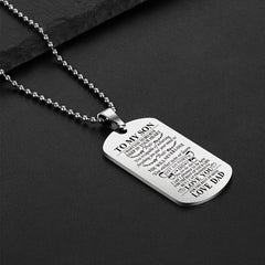 Stainless Steel Slogan Necklace Keychain Graduation Gift from Mom and Dad