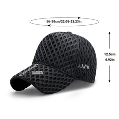 Breathable Mesh Sun Hat for Men Outdoor Baseball Cap