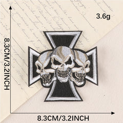 1pc Punk Skull Patch DIY Cloth Badges Iron On Sew On Patch Repair Patch