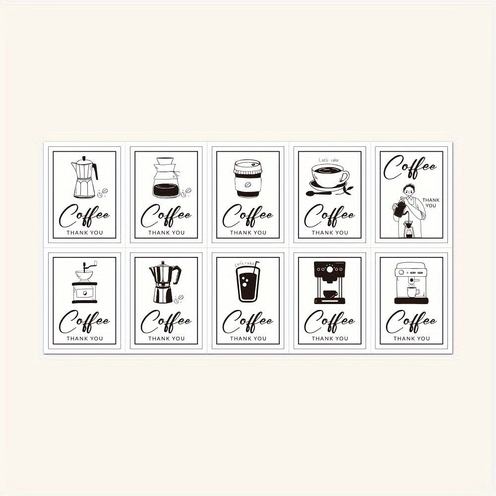 100pcs Coffee Cup Stickers for DIY, Guitar, Laptop, Motorcycle, Car