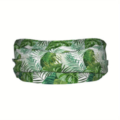 Tropical Leaf Sports Headband Sweat Wicking Stretchy Polyester Green