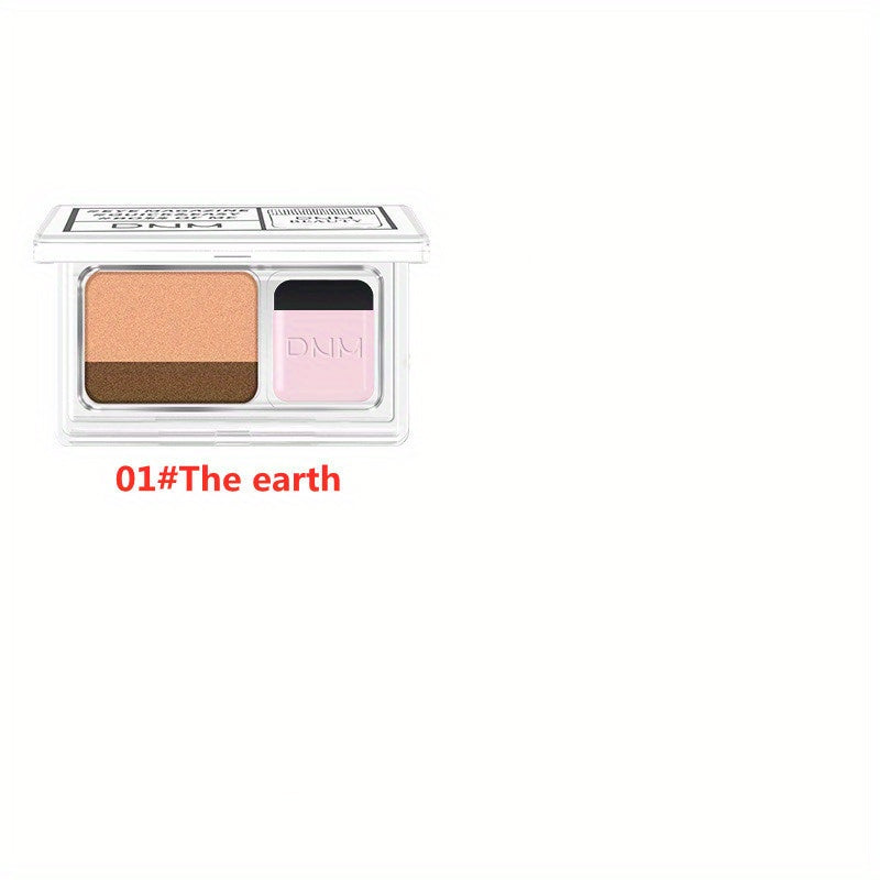 Portable Two Tone Eyeshadow with Smooth Matte Finish and Matching Brush