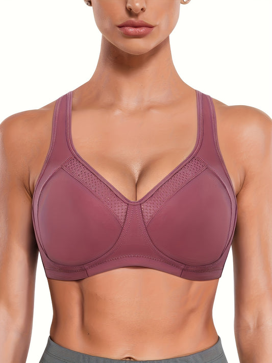 High Impact Sports Bra for Women Racerback Fitness Gym Bra