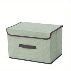 Fabric Underwear Storage Box With Lid Foldable Storage Bins