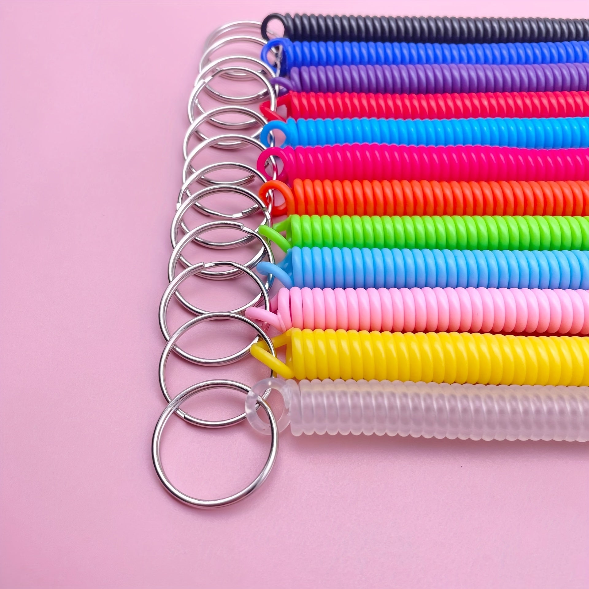 2pcs Telescopic Elastic Rope Key Chain Secure Keys & Phone Waterproof