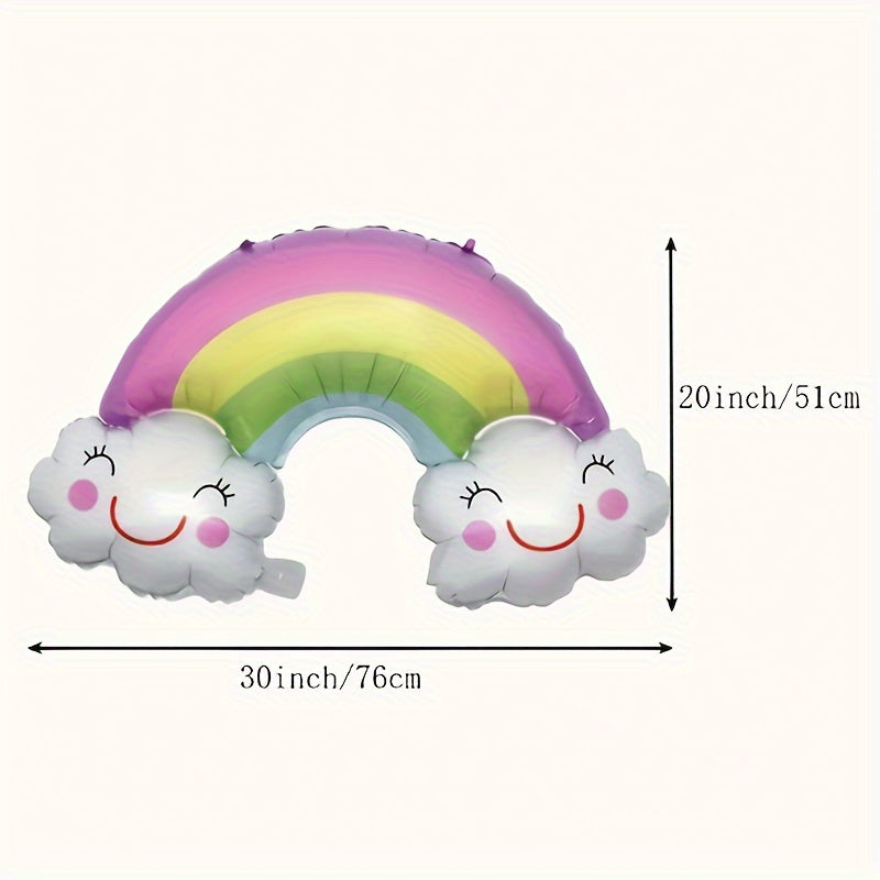 Smile Rainbow Cloud Birthday Party Balloon Decoration