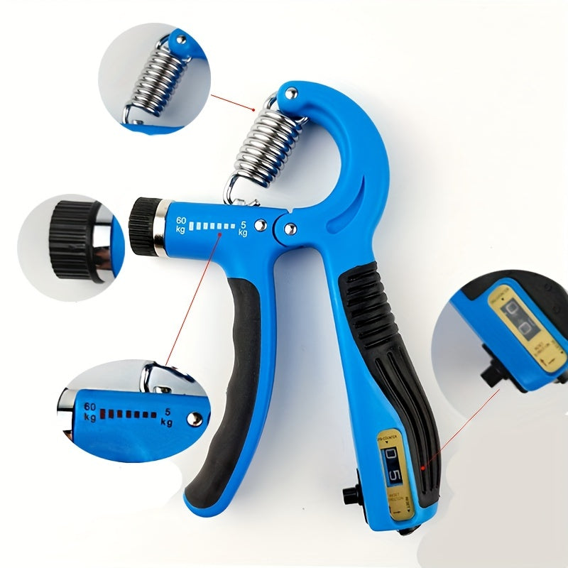 Adjustable Counting Grip Device - Finger Strengthener for Muscle Training