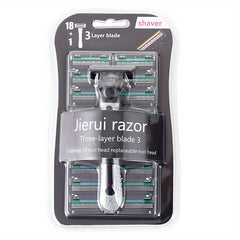 Men's Disposable Shaving Razor Blade Set 1 Holder & 19 Blades