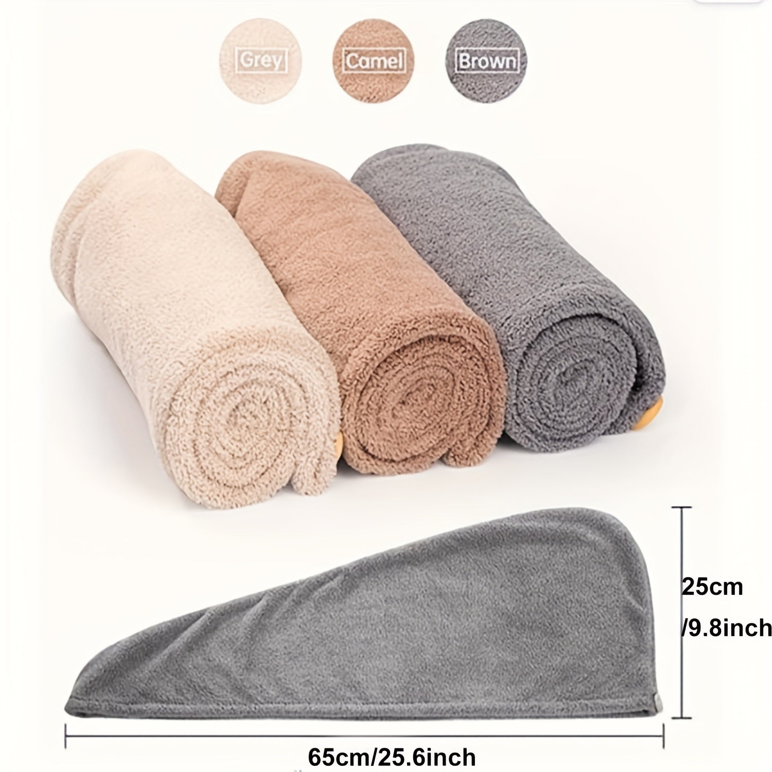 Microfiber Hair Towel Wrap for Curly Hair Fast Drying