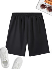 Men's Funny Smile Face Print Sports Drawstring Shorts