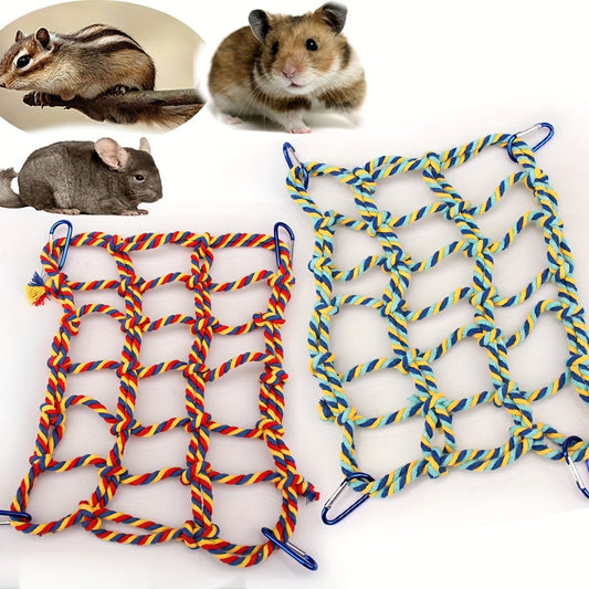 Pet Climbing Rope Net Hammock Toys Rat Hanging Bed Hammock Swing Ladder