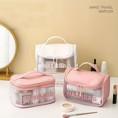 Transparent Waterproof Cosmetic Bag PU Small Storage Bag