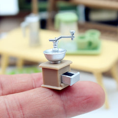 1:12 Scale Vintage Coffee Grinder Kitchen Ornament ABS Material