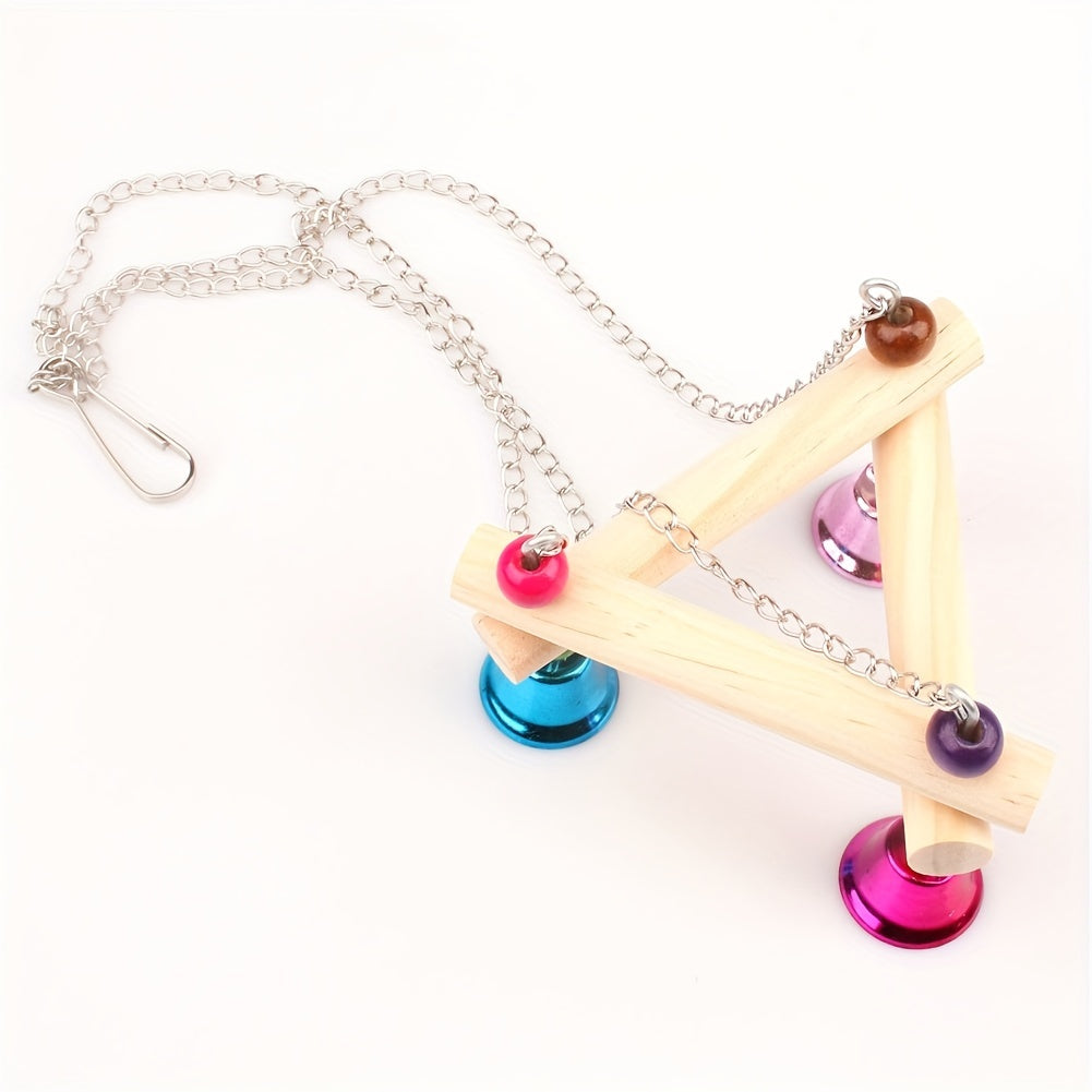 Interactive Parakeet Swing Stand Toy - Fun Perch for Small Birds