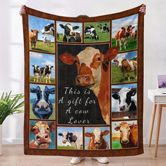 Cow Printed Blanket Soft And Comfortable Throw Blanket Home & Outdoor
