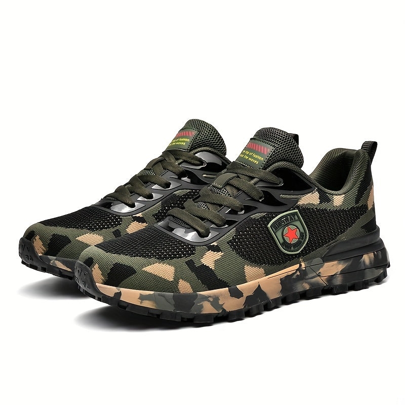Men's Camo Breathable Non Slip Sneakers Outdoor Training Shoes