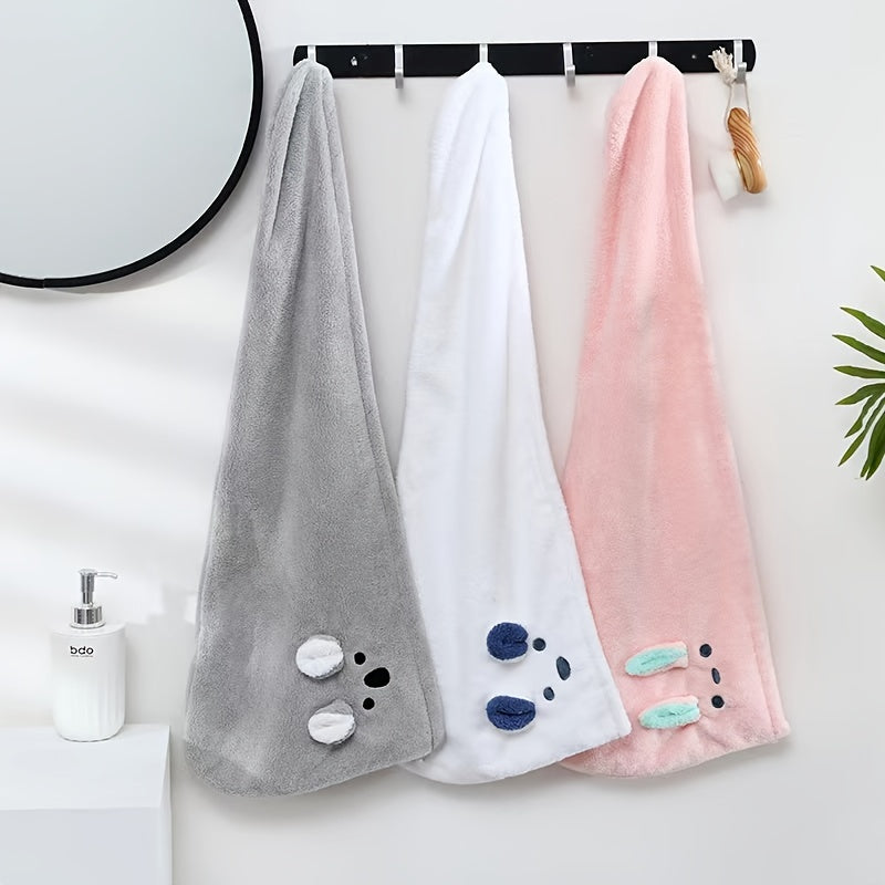 Hair Drying Towel Absorbent Cartoon Pattern Women Shower Cap Bath Hat