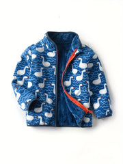 Kids Dino Print Fleece Jacket