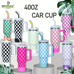 40 oz Second Generation Nine Checkerboard Series Stainless Steel Water Bottle