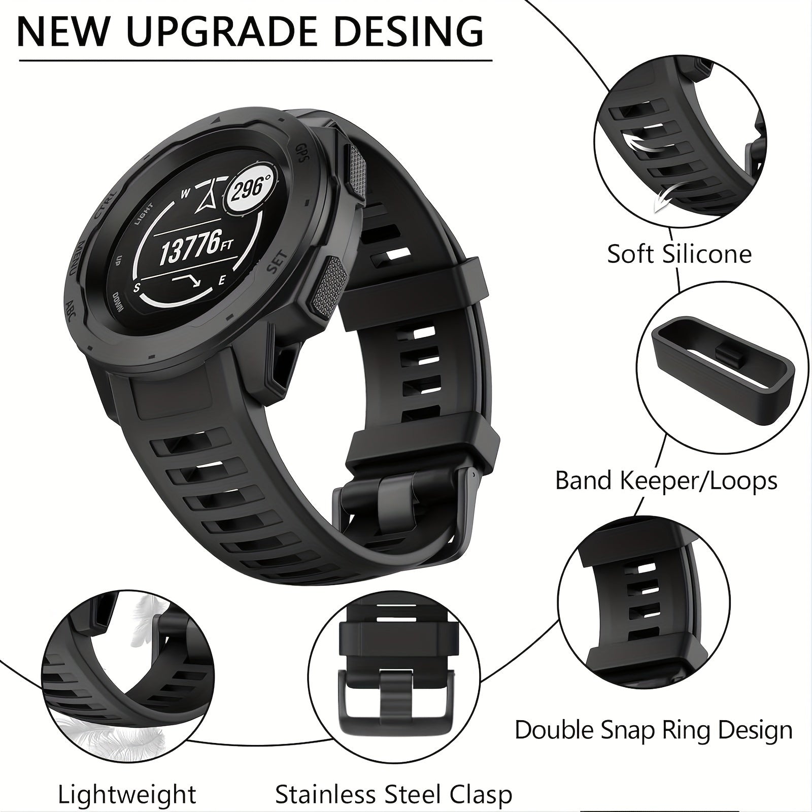 Soft Band Strap for Instinct Smartwatch