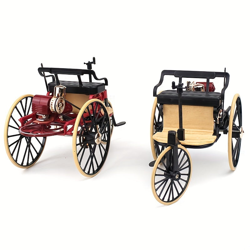1/12 Vintage Classic Car No 1 Alloy Model Ornament Tricycle Holiday Gift