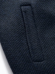 Men's Full Zip Cardigan Sweater Cable Knit Stand Collar Thick Jacket