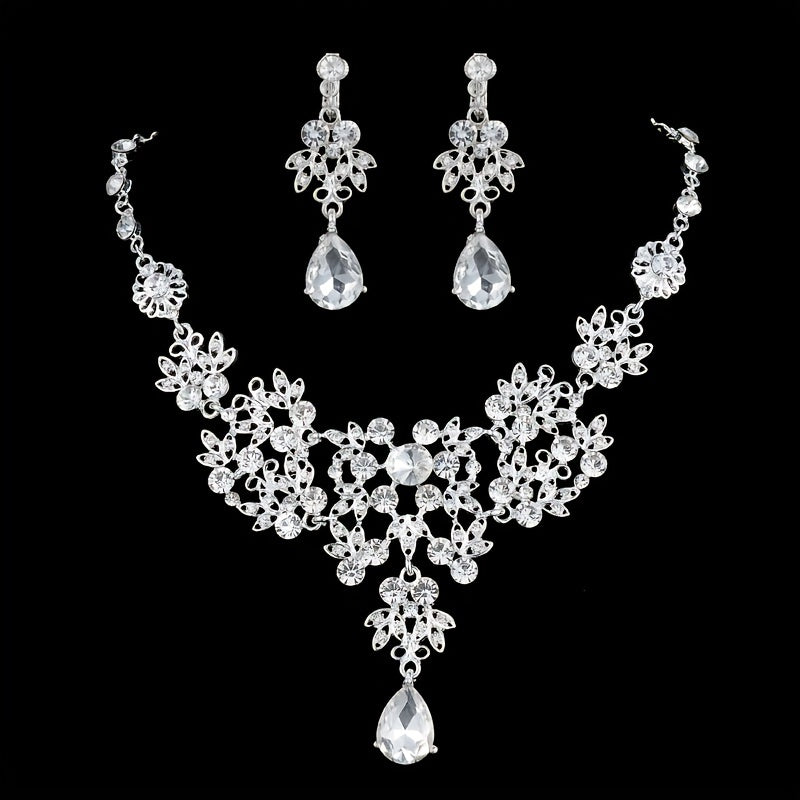 Crystal Rhinestone Bridal Jewelry Set