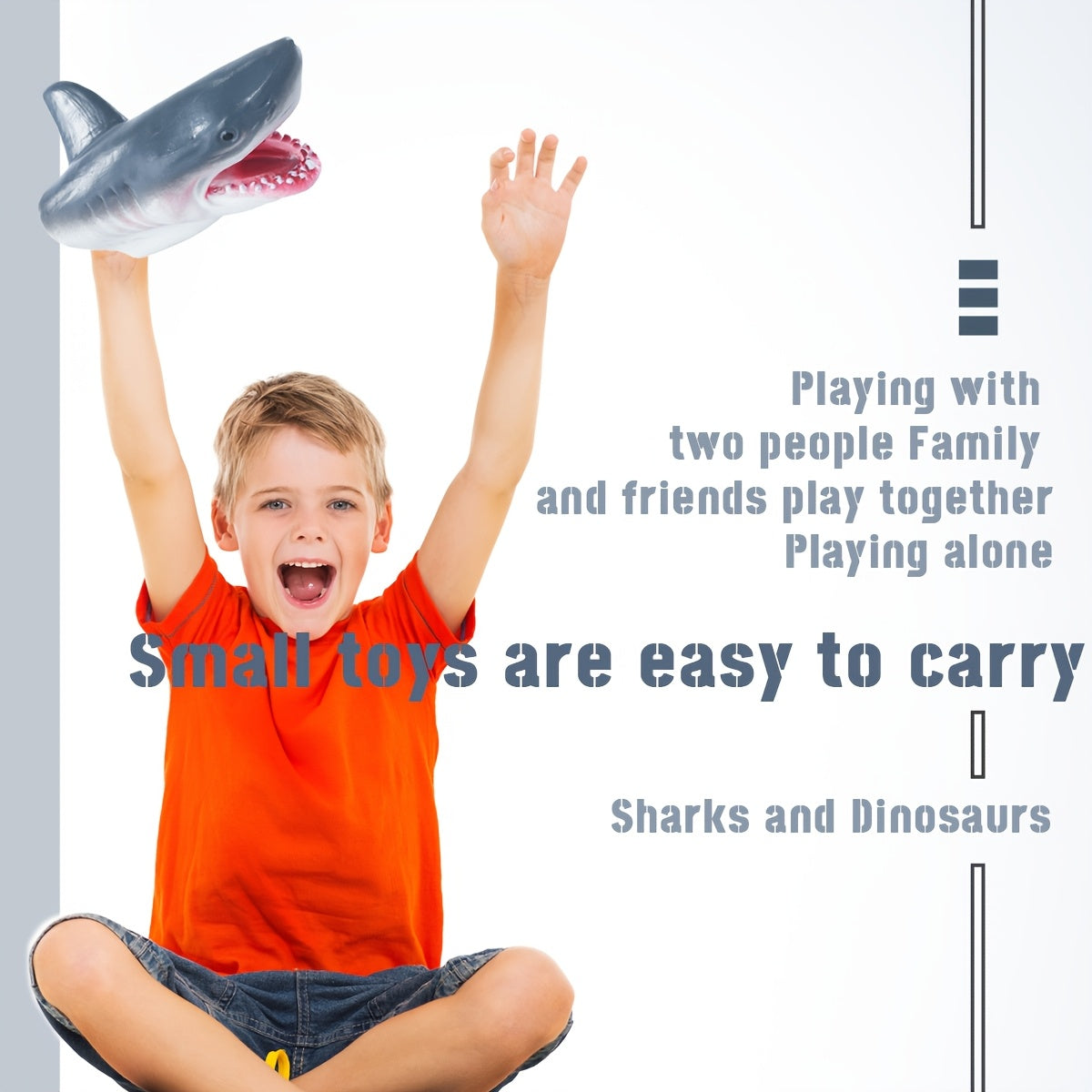 Realistic Shark Hand Puppet - Durable PVC for Party Favors & Educational Play