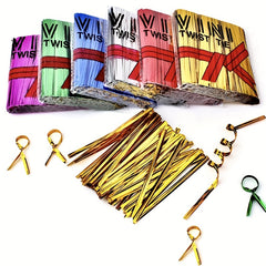 Colorful Wire Tie for Lollipop Packaging Bread Bag Golden Silk