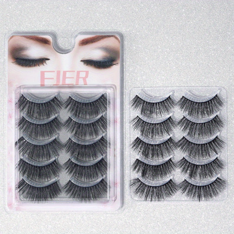 5 Pairs Faux Mink Fluffy Volume False Lashes