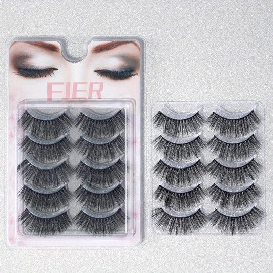5 Pairs Faux Mink Fluffy Volume False Lashes