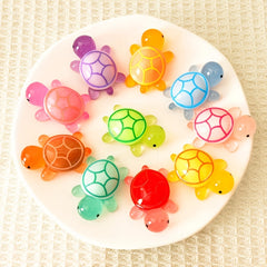 6pcs Glow in the Dark Turtle Figurines for Room Decor