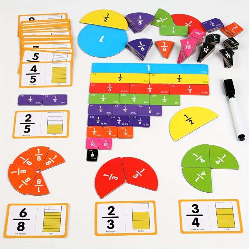 Fraction Disc Learning Toy Arithmetic Teaching Aid, Educational Puzzle