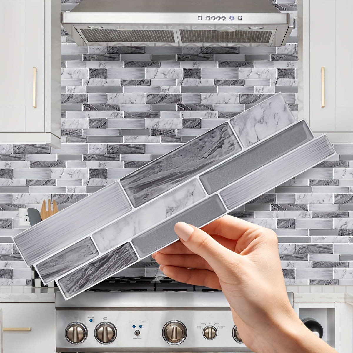 12pcs Marble 3D Self Adhesive Tile Sticker Waterproof