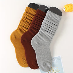 3 Pairs Comfy & Soft Solid Socks Women's Stockings