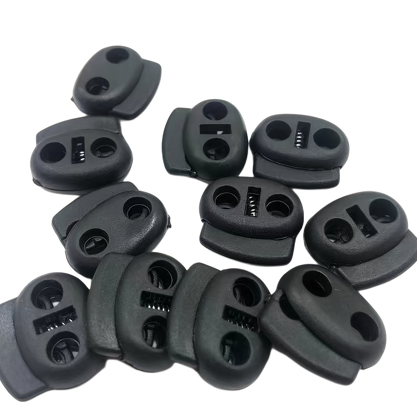 Plastic Cord Locks DIY Spring Stop Fastener Lanyard Cord Clips Buttons