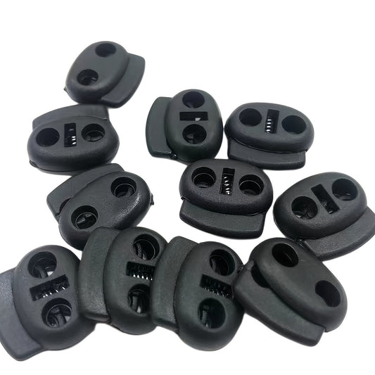 Plastic Cord Locks DIY Spring Stop Fastener Lanyard Cord Clips Buttons