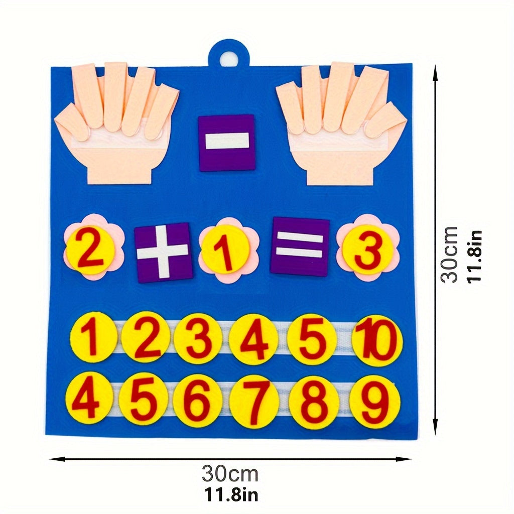Montessori Felt Finger Numbers Math Toys Counting Educational Board