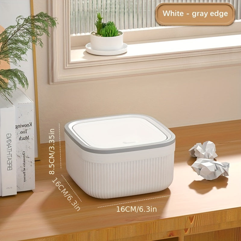Mini Desktop Trash Can Household Paper Basket Coffee Table