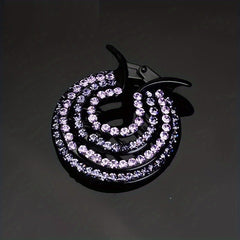 Vintage Rhinestone Hair Claw Nonslip Ponytail Holder