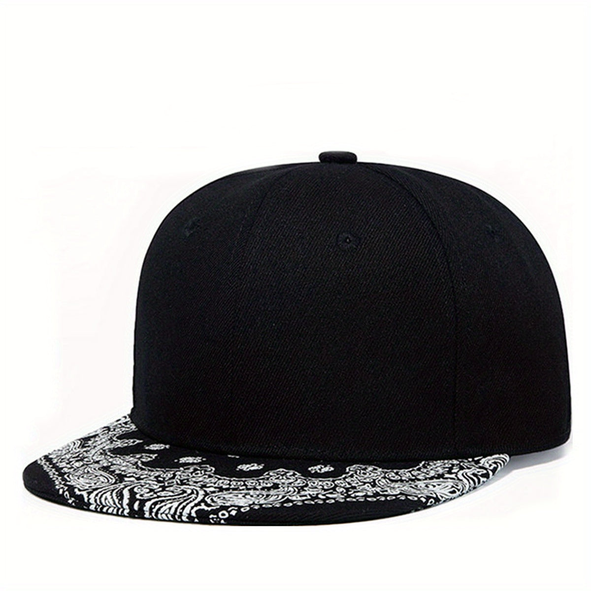 Hip Hop Snapback Hat Paisley Print Brim Adjustable Baseball Cap Lightweight