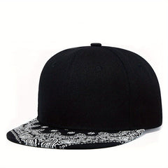 Hip Hop Snapback Hat Paisley Print Brim Adjustable Baseball Cap Lightweight