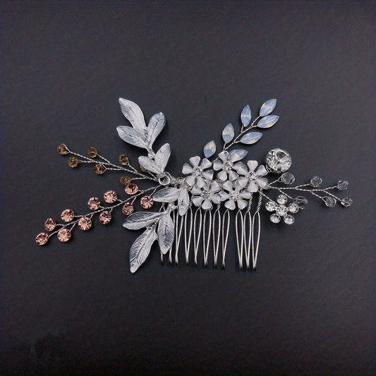 Crystal Flower Hair Comb Bridal Wedding Accessories