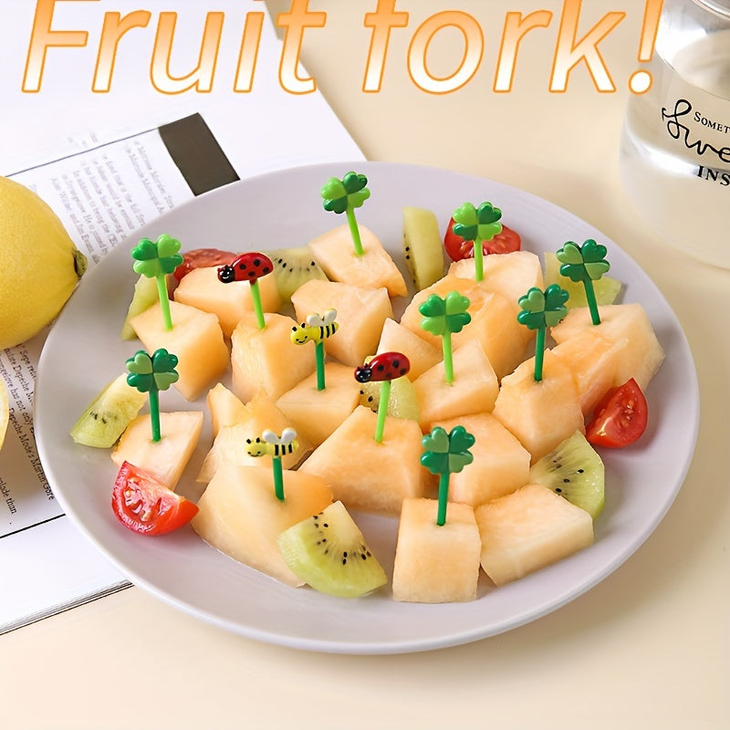 12Pcs Fruit Picks Toothpicks Mini Creative Food Forks Bento Accessories